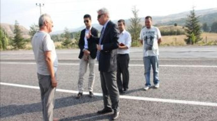 Vali &Ouml;zcan, Yol &Ccedil;alışmalarını İnceledi