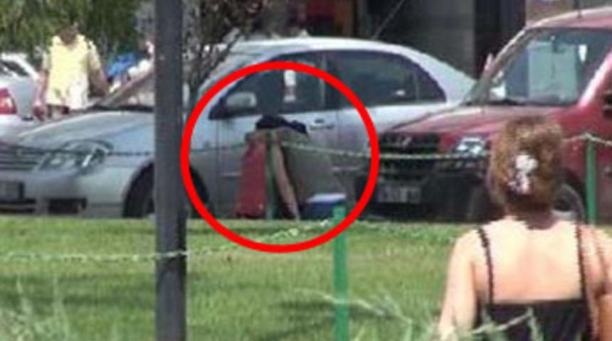 Sevgililer otoparkta tekme tokat kavga etti