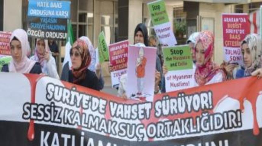 &Ouml;zg&uuml;r-der'den Suriye Ve Myanmar Protestosu