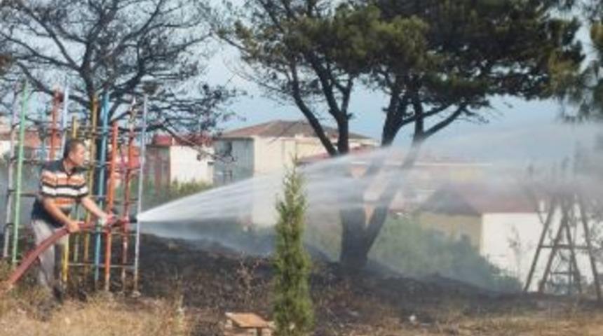 K&ouml;rfez'de Ağa&ccedil;lık Alanda Yangın