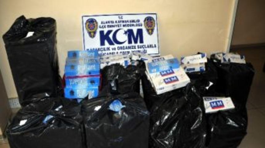 Alanya&rsquo;da 5 Bin 620 Paket Ka&ccedil;ak Sigara Ele Ge&ccedil;irildi