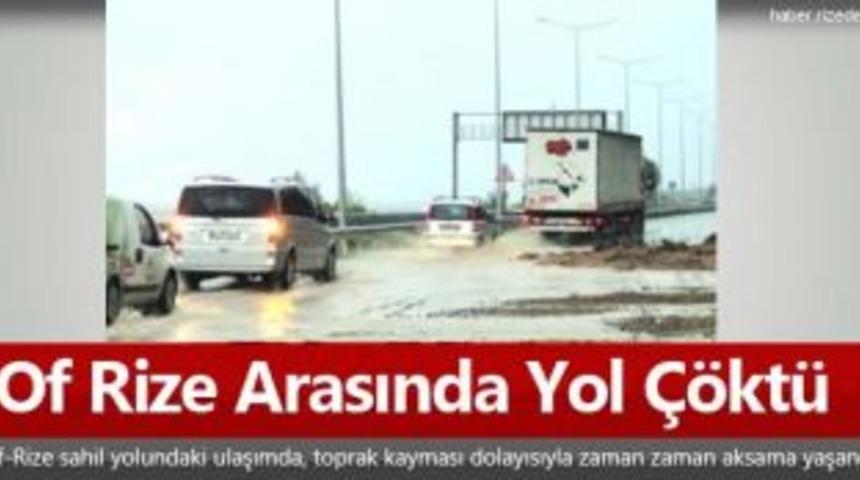 Of Rize arası yol &ccedil;&ouml;kt&uuml;
