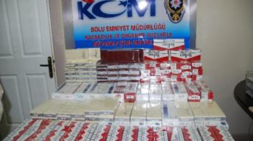 Bolu&rsquo;da Bin 750 Paket Ka&ccedil;ak Sigara Yakalandı
