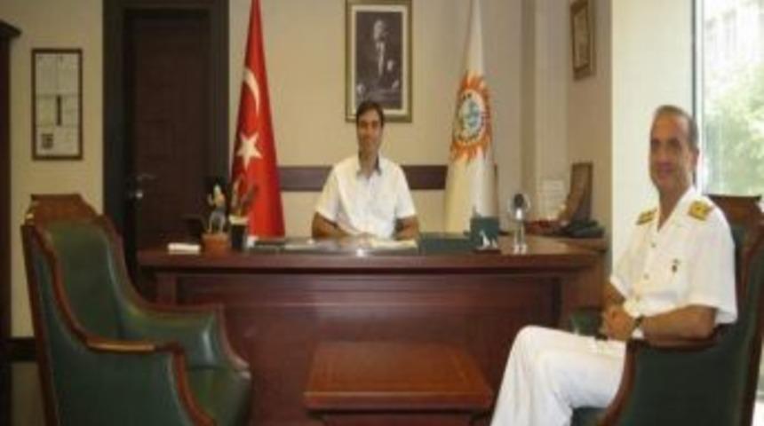 Erdek Mayın Filo Komutanı Erc&uuml;ment Tatlıoğlu Veda Ziyaretlerini S&uuml;rd&uuml;r&uuml;yor