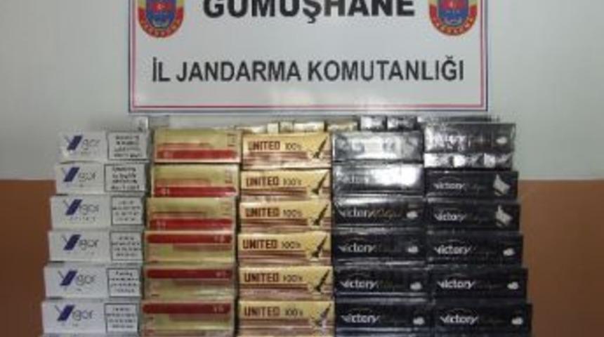 G&uuml;m&uuml;şhane&rsquo;de 8 Bin 630 Paket Ka&ccedil;ak Sigara Ele Ge&ccedil;irildi