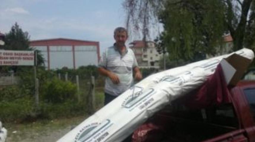 Karasu'da Sera Naylonları Dağıtıldı