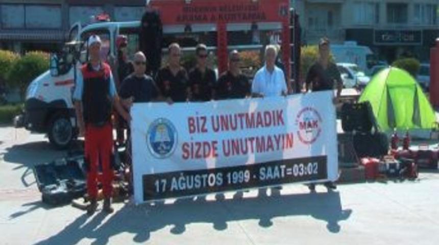 Mudanya Arama Kurtarma &Uuml;yeleri 17 Ağustos&rsquo;u Hatırlattı