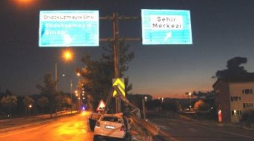 Samsun&rsquo;da Trafik Kazası: 1 Yaralı