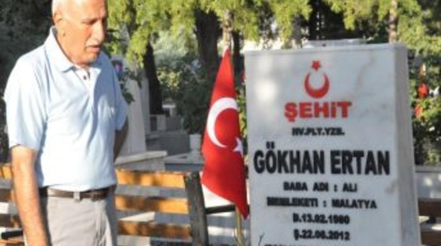 Şehitlikte H&uuml;z&uuml;nl&uuml; Bayram