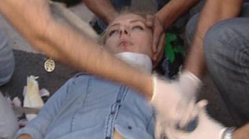 Motosikletin tekerleği koptu!