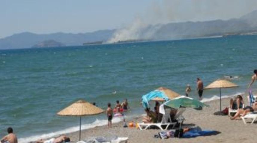 Yangına M&uuml;dahale Etmek İsteyen Aras&ouml;zler Kuma Saplandı