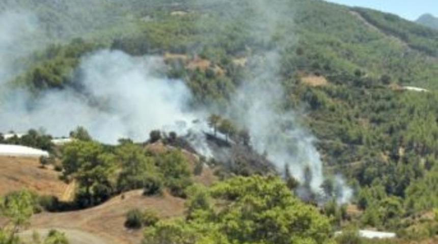 Kumluca Erentepe K&ouml;y&uuml;'nde yangın!