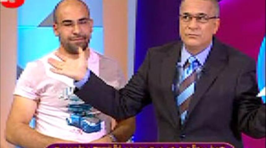 Canlı yayında coştu