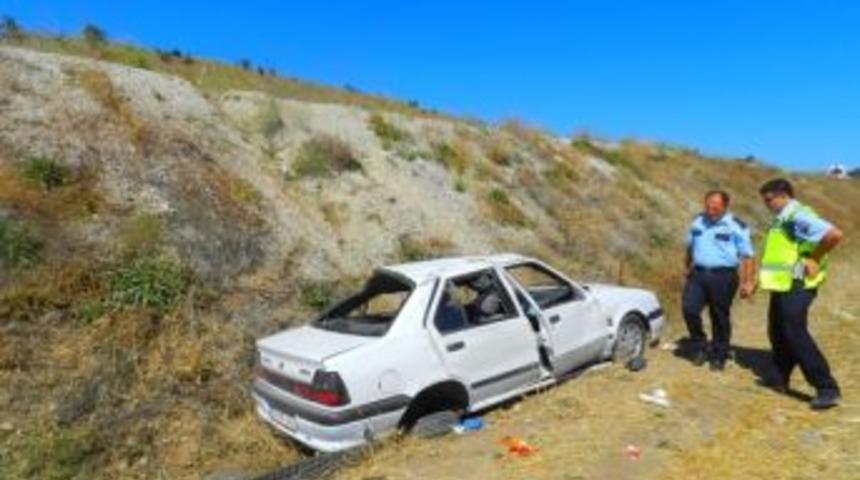 Osmancık'ta otomobil takla attı 6 yaralı