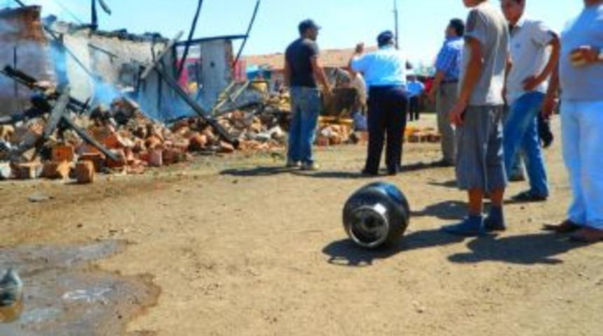 Osmancık'ta tuğla fabrikasında yangın