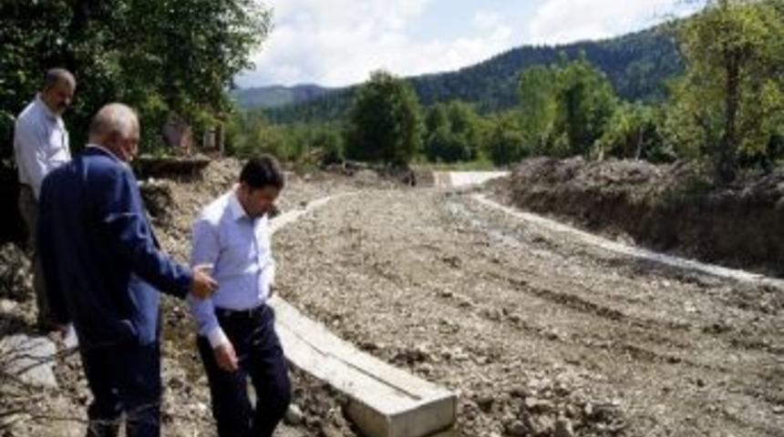 Tun&ccedil;, Taşkım Koruma Tesileri İnşaatında İnceleme Yaptı