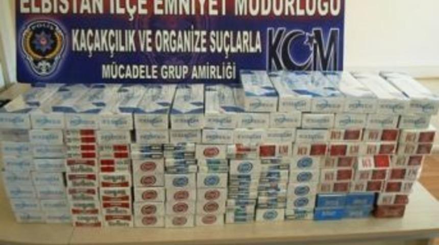 Elbistan&rsquo;da 11 Bin 629 Paket Ka&ccedil;ak Sigara Ele Ge&ccedil;irildi