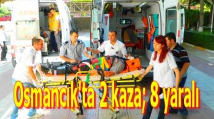 Osmancık'ta 2 kaza; 8 yaralı