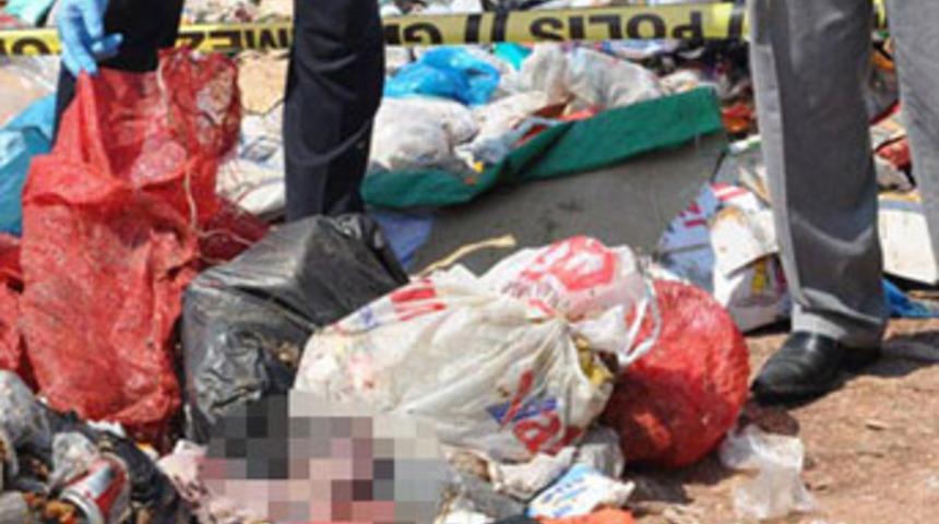 &Ccedil;&ouml;pl&uuml;kte bebek cesedi