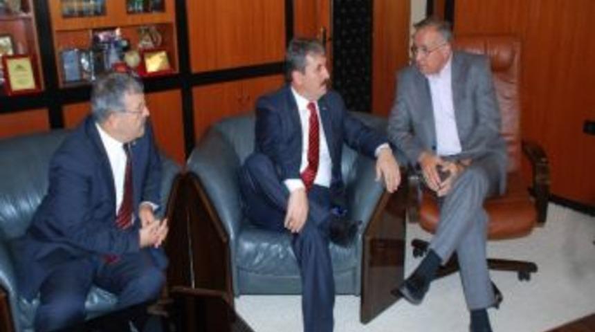 Bbp Genel Başkanı Destici'den Başkan G&uuml;zelbey'e Moral Ziyareti