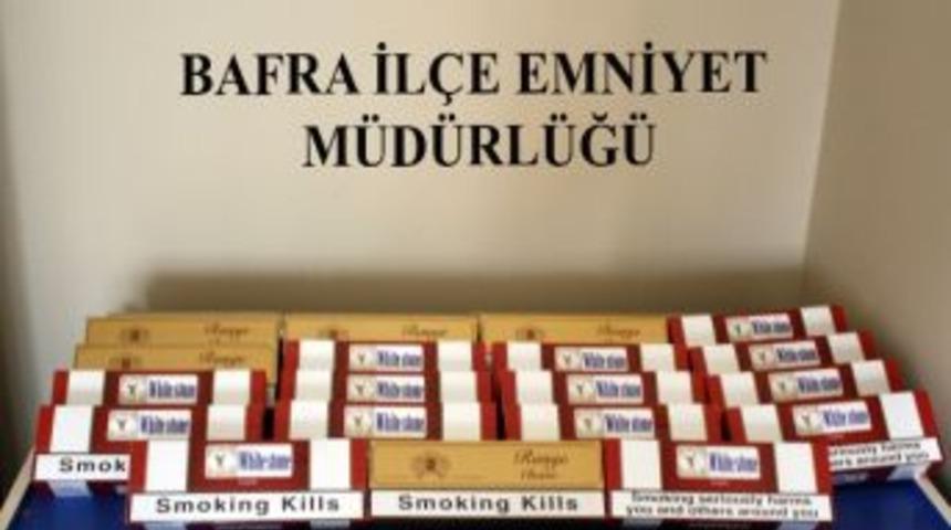 Bafra&rsquo;da 240 Paket Ka&ccedil;ak Sigara Ele Ge&ccedil;irildi