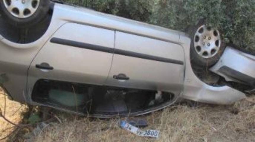 Takla Atan Aracın S&uuml;r&uuml;c&uuml;s&uuml; Kazayı Ucuz Atlattı