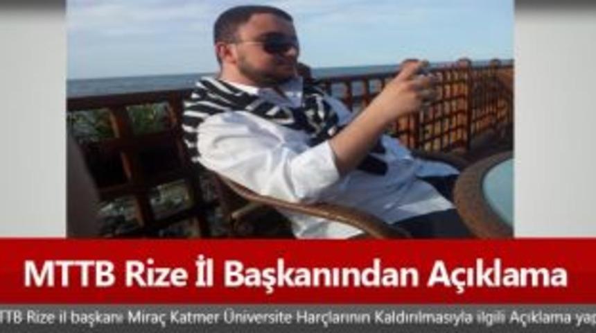 MTTB Rize har&ccedil;larla ilgili a&ccedil;ıklama