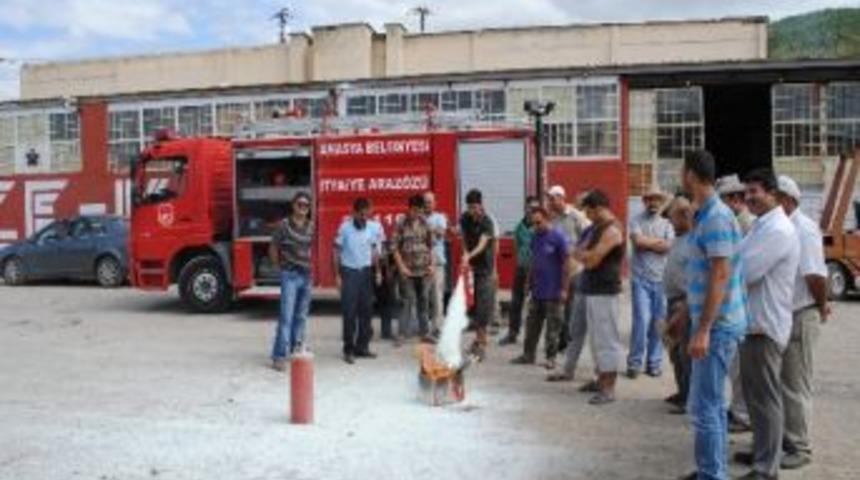 Marangozlara Yangın S&ouml;nd&uuml;rme Eğitimi