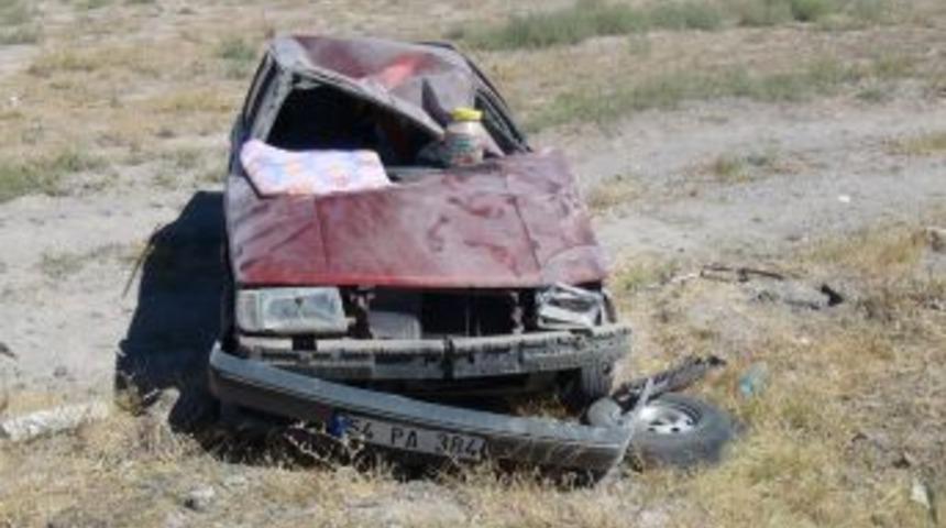Aksaray&rsquo;da Otomobil Takla Attı: 2 Yaralı
