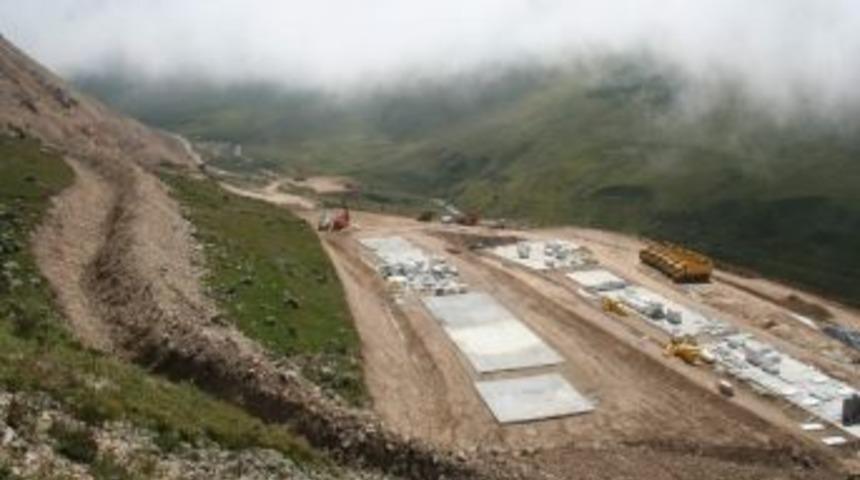 Ovit Tüneli İnşaatında Şantiye Çalışmaları Sürüyor