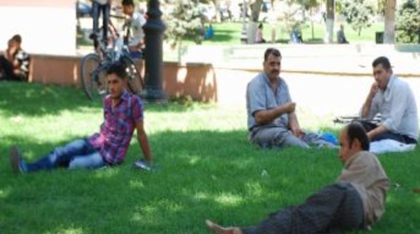 Sıcaktan Bunalan Vatandaşlar G&ouml;lgelere Akın Etti