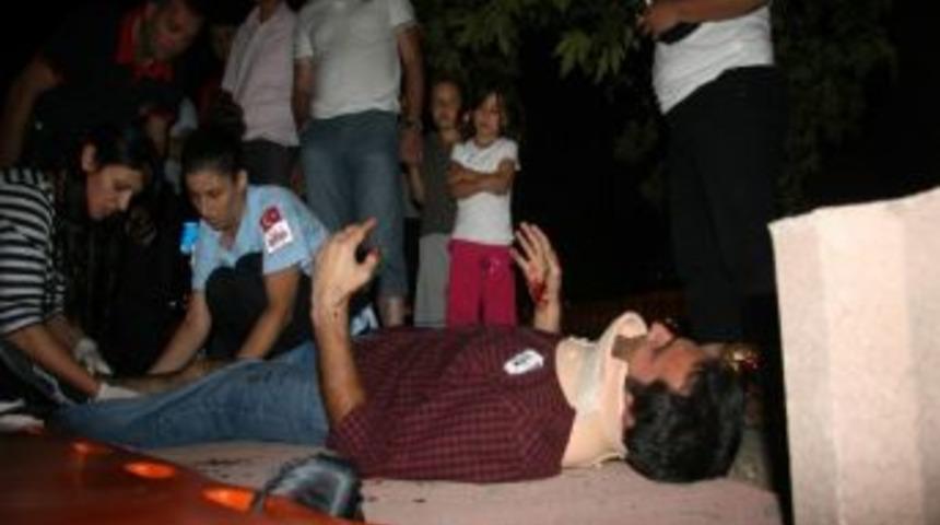 Otomobilin &Ccedil;arptığı Yaya Hastanelik Oldu