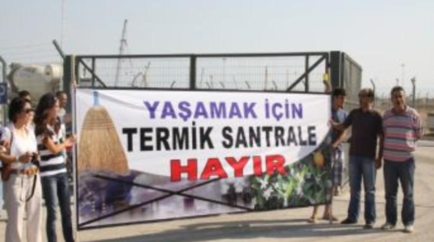 Erzin&rsquo;de Termik Santrale Tepki