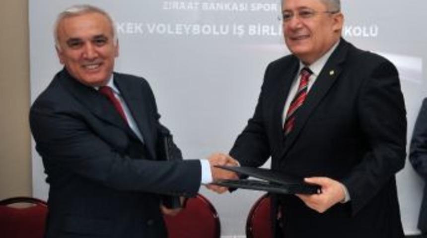 Tvf İle Ziraat Bankası Spor Kul&uuml;b&uuml; Arasında "erkek Voleybolunda İşbirliği" Protokol&uuml; İmzalandı