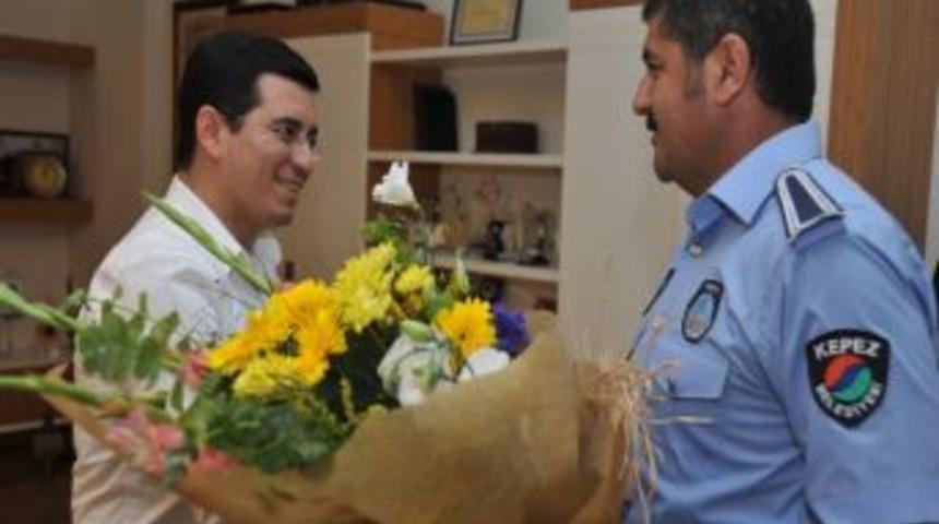 Zabıta M&uuml;d&uuml;rlerinden T&uuml;t&uuml;nc&uuml;&rsquo;ye Ziyaret