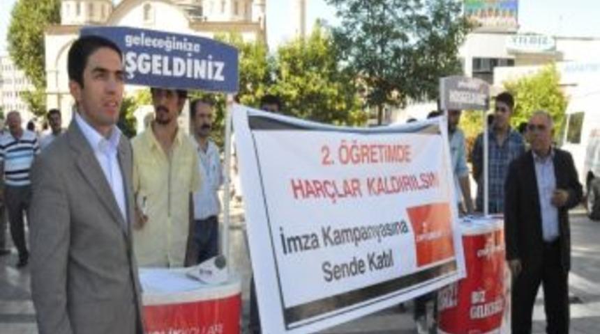 Chp, İkinci &Ouml;ğretimde Har&ccedil;ların Kaldırılmasına Y&ouml;nelik İmza Kampanyası Başlattı