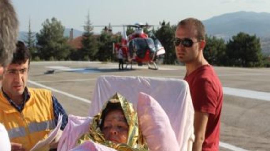 Sal&ccedil;a Kazanına D&uuml;şen Kadın Yandı