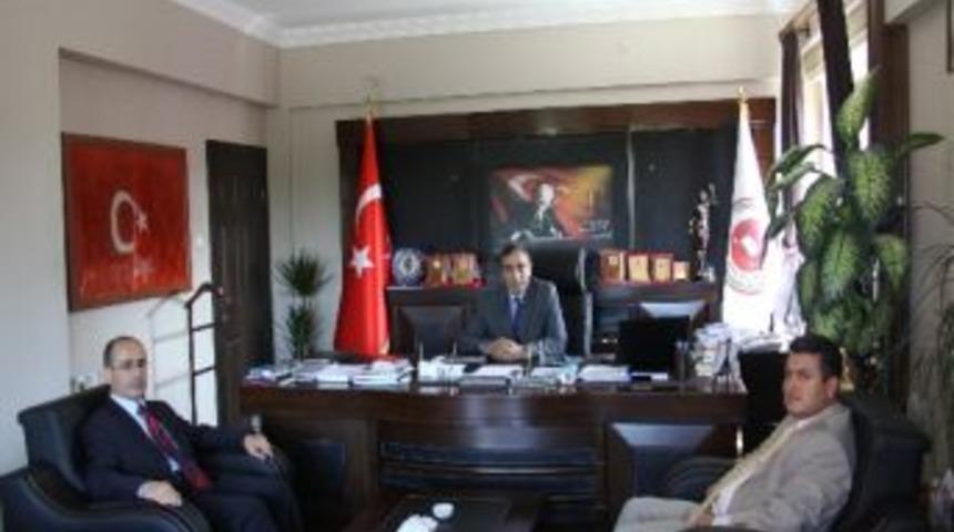 Başsavcı Apa&ccedil;ık Ve 1. Ağır Ceza Başkanı Ofluoğlu'ndan, Erzurum Eğitim Merkezi Başkanı Bing&uuml;l'e Ziyaret