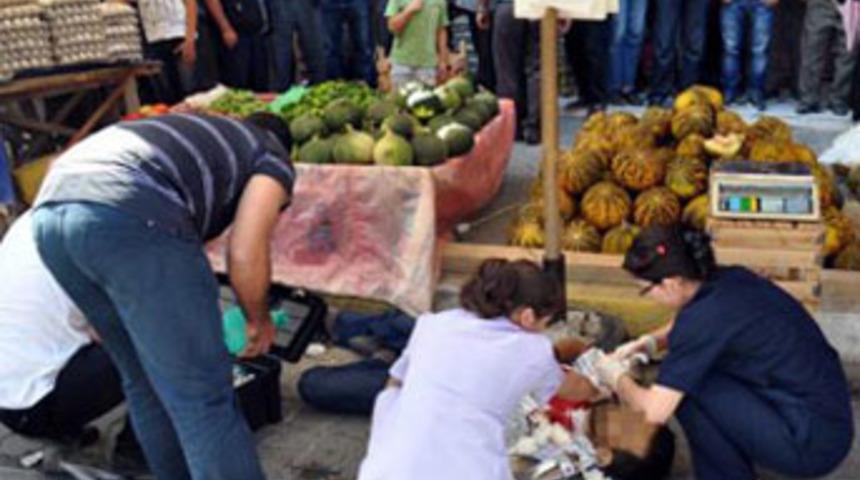 Semt pazarında cinayet