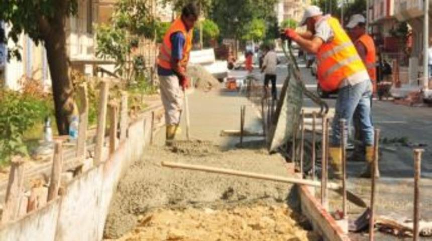 Atakum&rsquo;da Baskı Beton Kaldırım &Ccedil;alışması