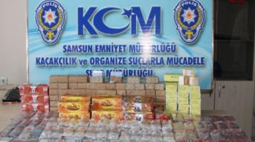 Samsun'da G&uuml;mr&uuml;k Ka&ccedil;ağı T&uuml;t&uuml;n Mamulleri Ele Ge&ccedil;irildi