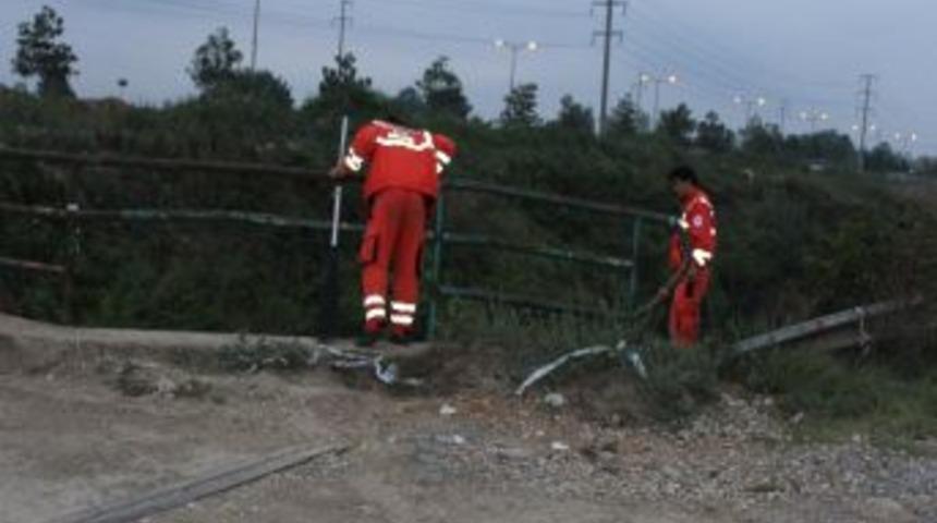 Dere Kenarındaki Motosiklet Polisi Alarma Ge&ccedil;irdi