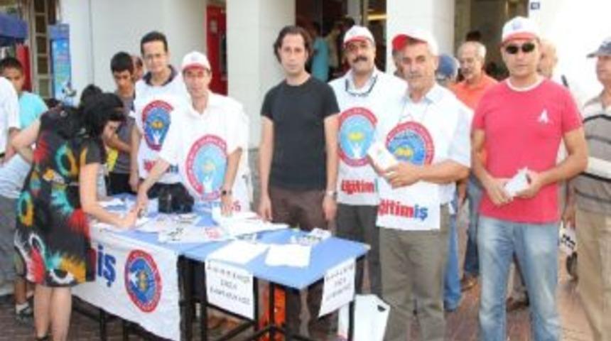 Nazilli Eğitim-iş&rsquo;ten 4+4+4'e Karşı İmza Kampanyası