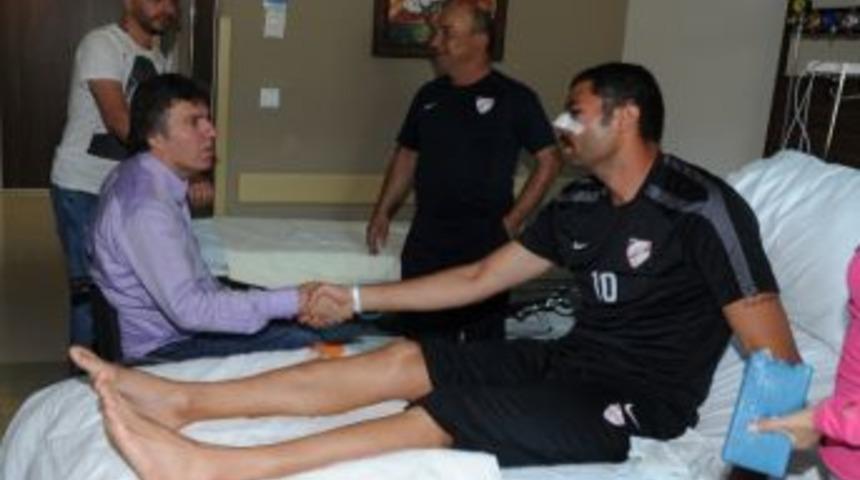 Başkan Kar, Boluspor Kalecisi Eser'i Hastanede Ziyaret Etti