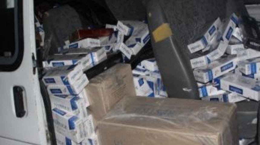 Kars&rsquo;ta 16 Bin Paket Ka&ccedil;ak Sigara Yakalandı