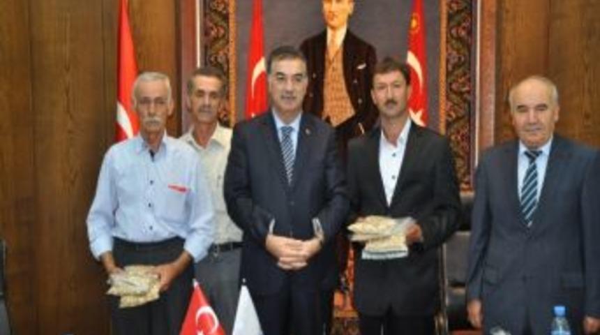 Antepfıstığı Yetiştiren Aydınlı &Uuml;reticiden Vali Al&rsquo;a Ziyaret