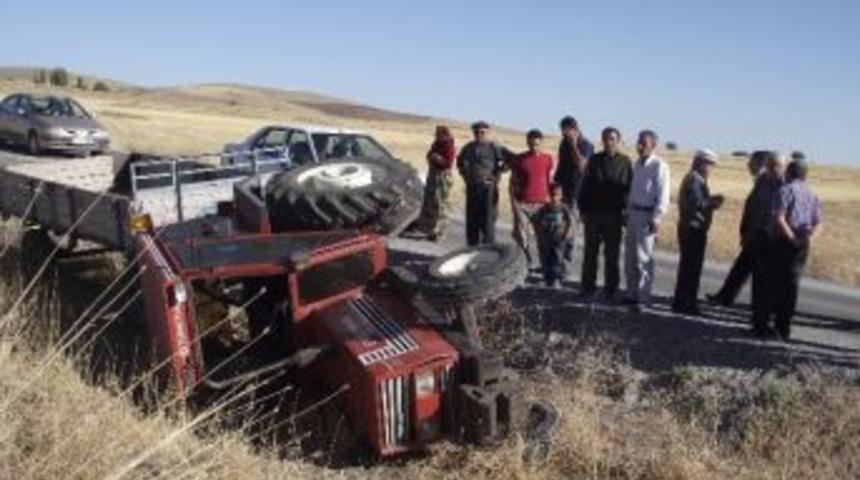 Kulu&rsquo;da Trakt&ouml;r Devrildi: 1 Yaralı