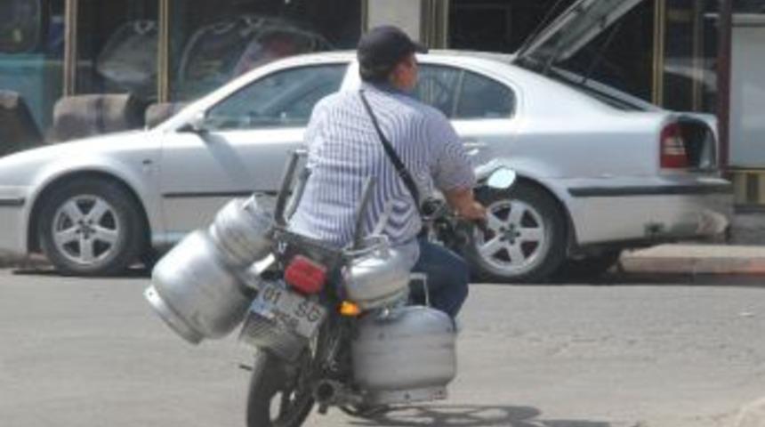Motosikletle T&uuml;pgaz Sevkiyatı