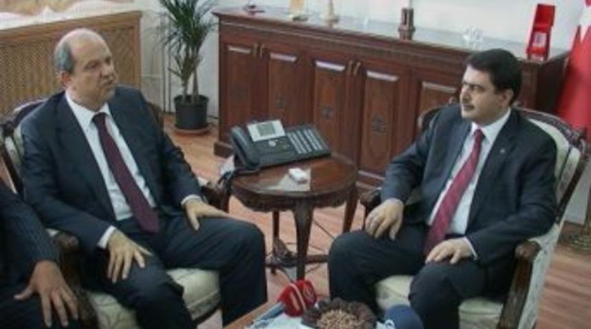 Kktc Maliye Bakanı Ersin Tatar Vali Vasip Şahin&rsquo;i Ziyaret Etti