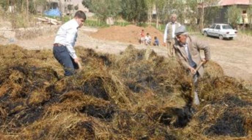 Y&uuml;ksekova&rsquo;da Ot Yangını